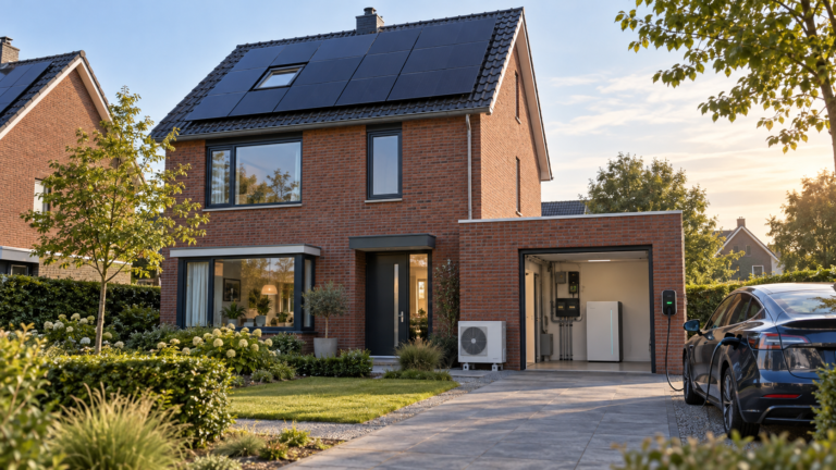 Hoeveel stroom kan jouw woning tegelijk gebruiken met een laadpaal, warmtepomp en thuisbatterij.